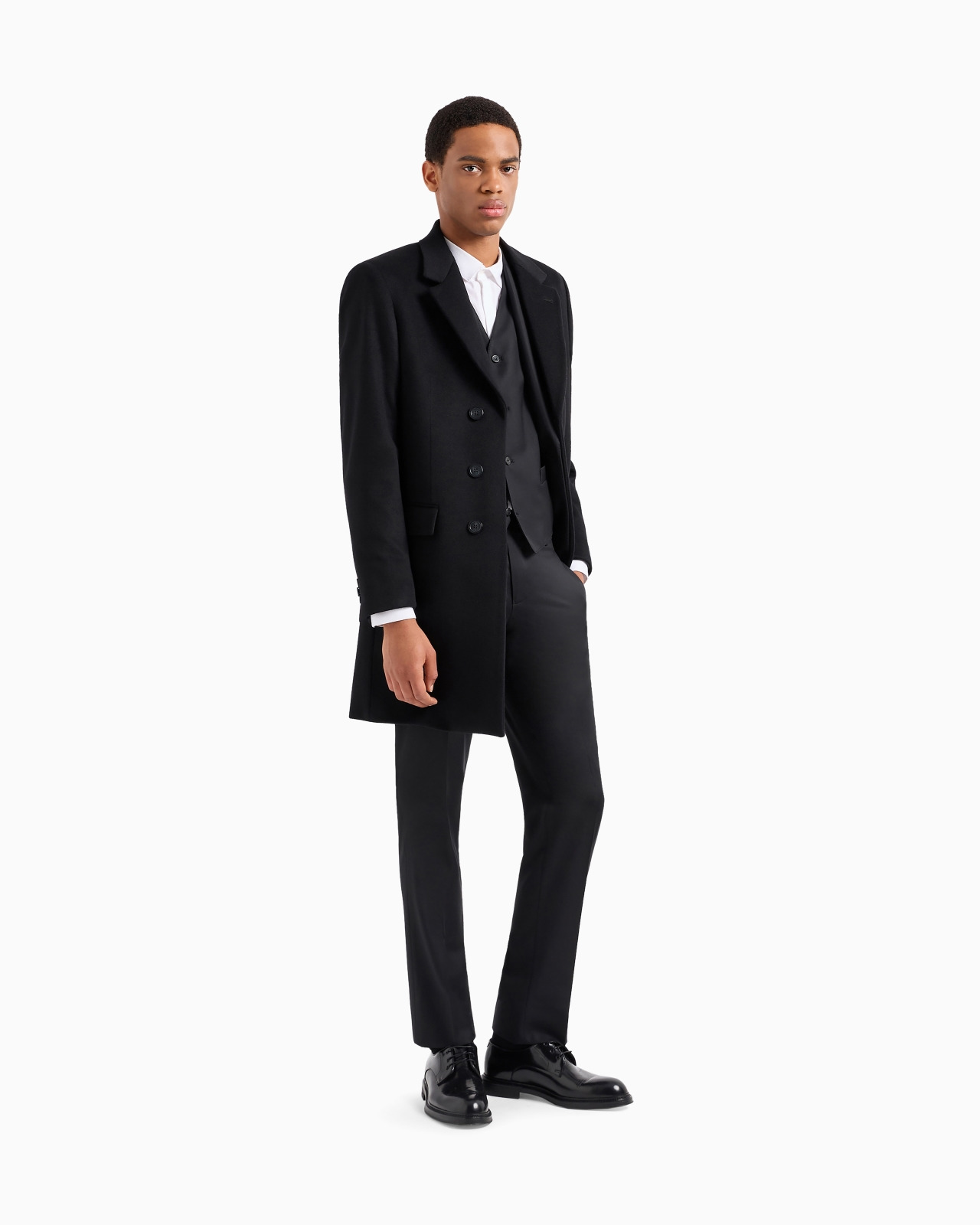 Coat with lapels in beaver cashmere - 2