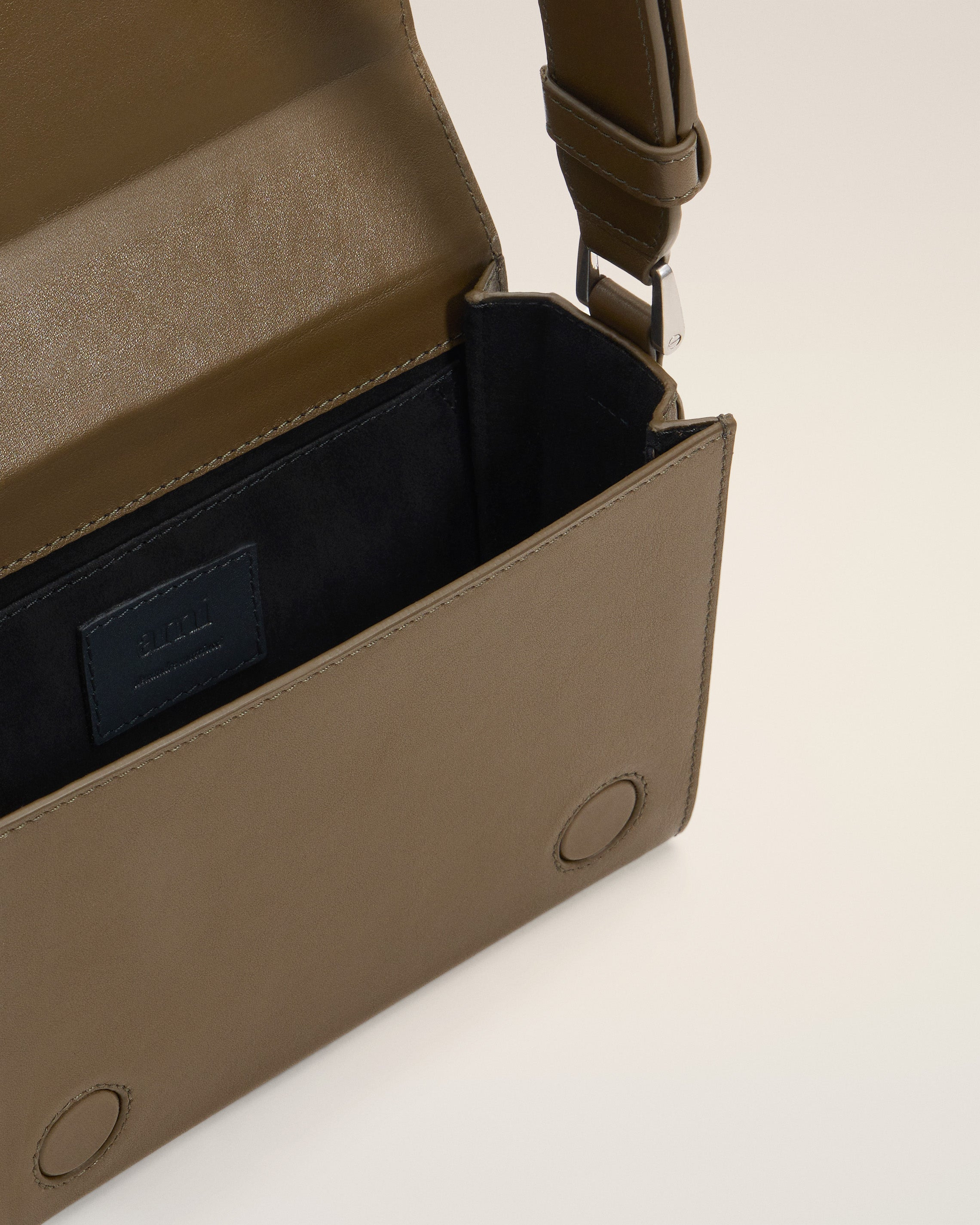 GREEN SMOOTH LEATHER AMI DE COEUR LUNCH BOX BAG - 6