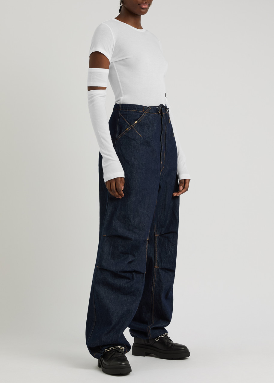 Helmut Lang Slash Cotton-blend top - 4