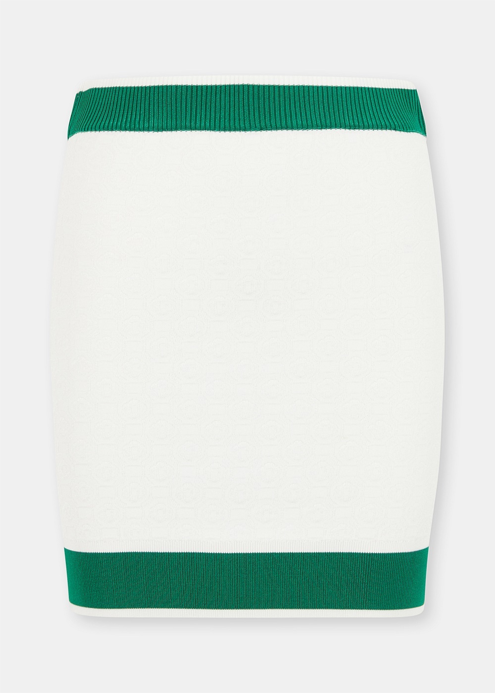 White & Green Monogram Skirt - 1