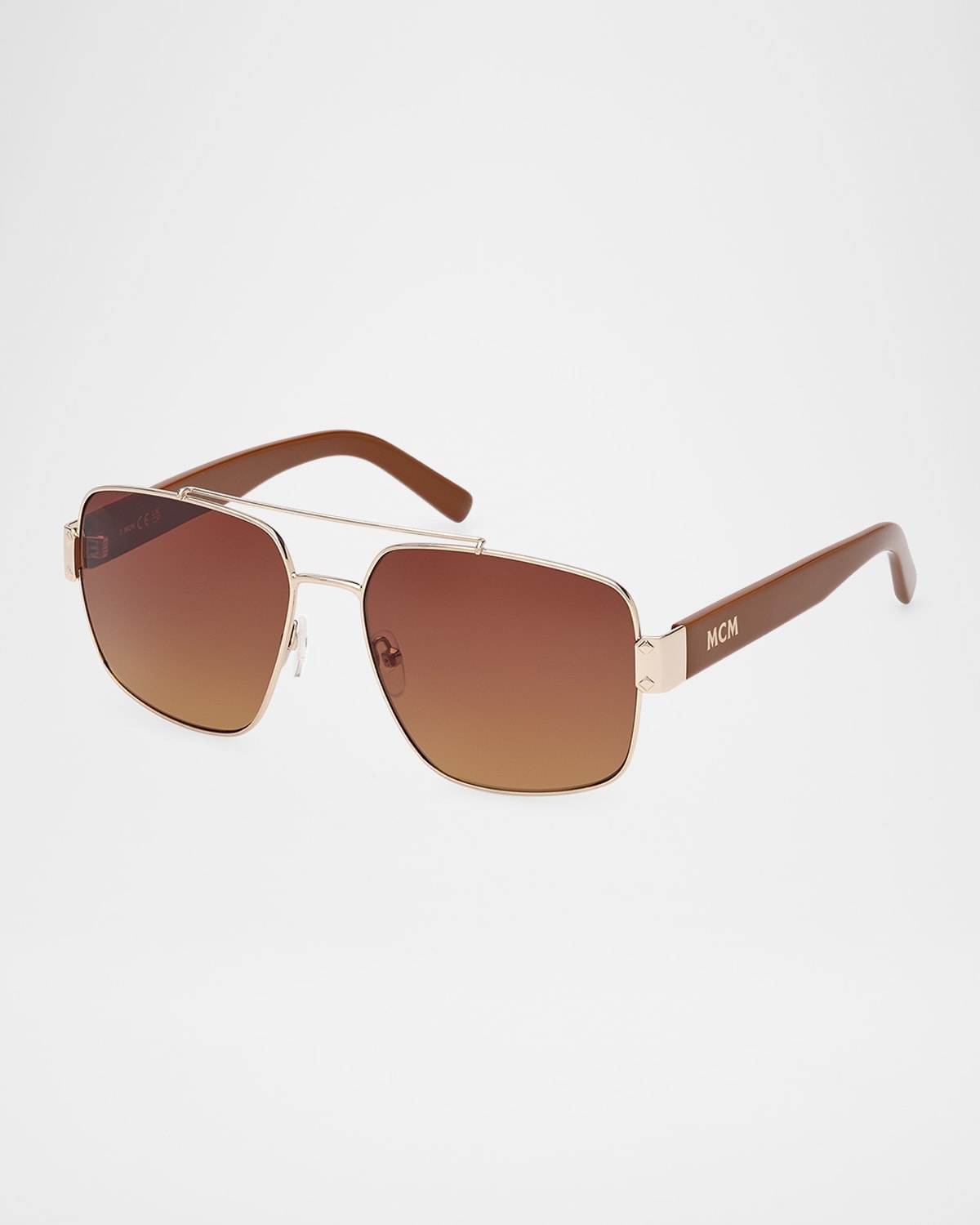 Men's MW0008M Metal Double-Bridge Square Sunglasses - 3