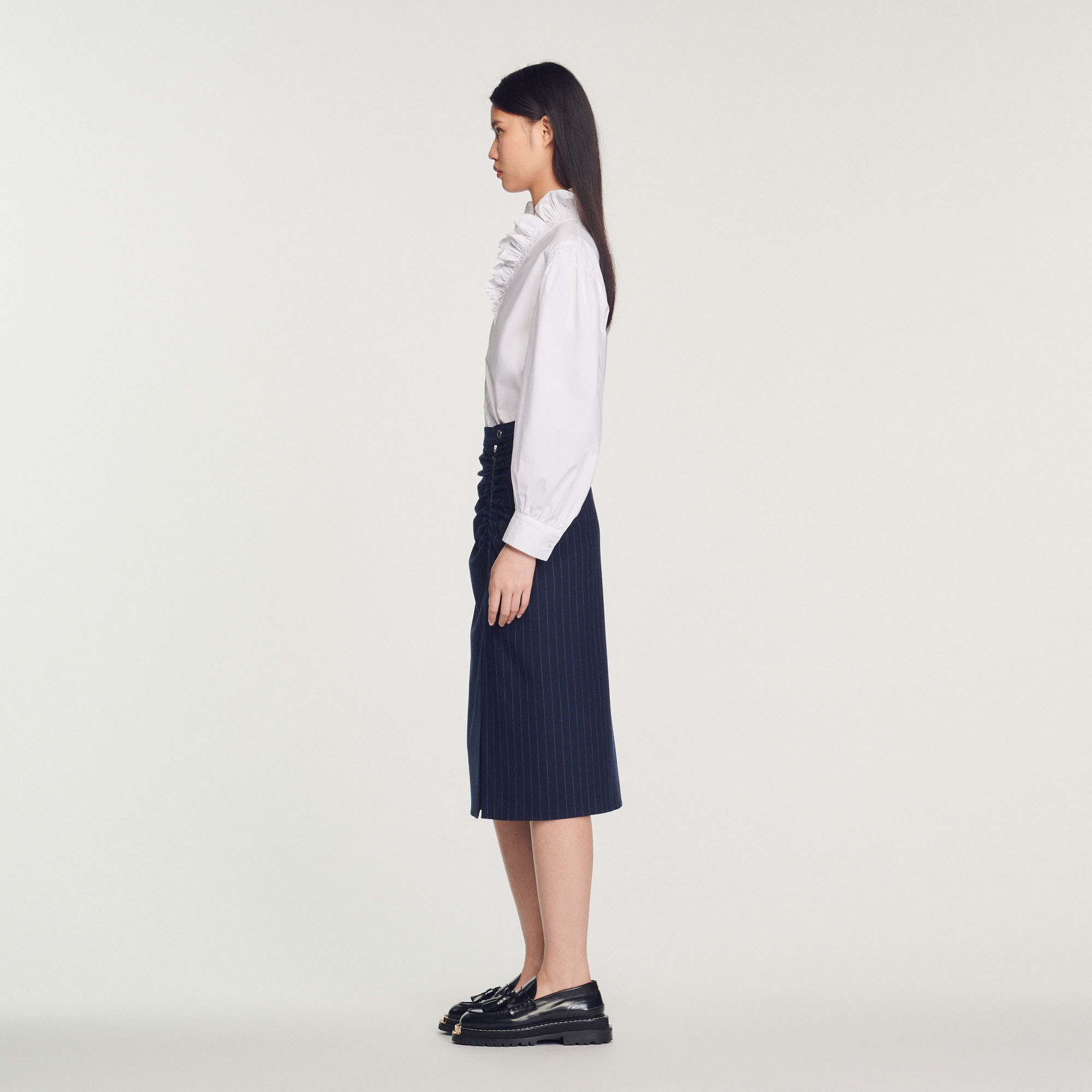 Striped zip skirt - 7