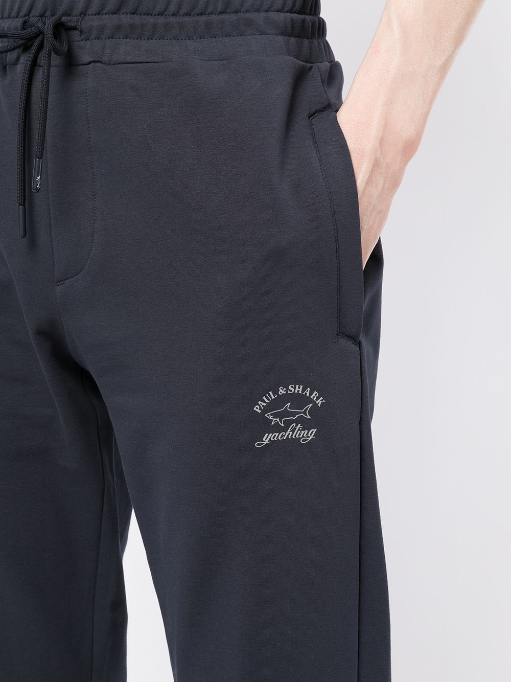 logo-print tapered track trousers - 5
