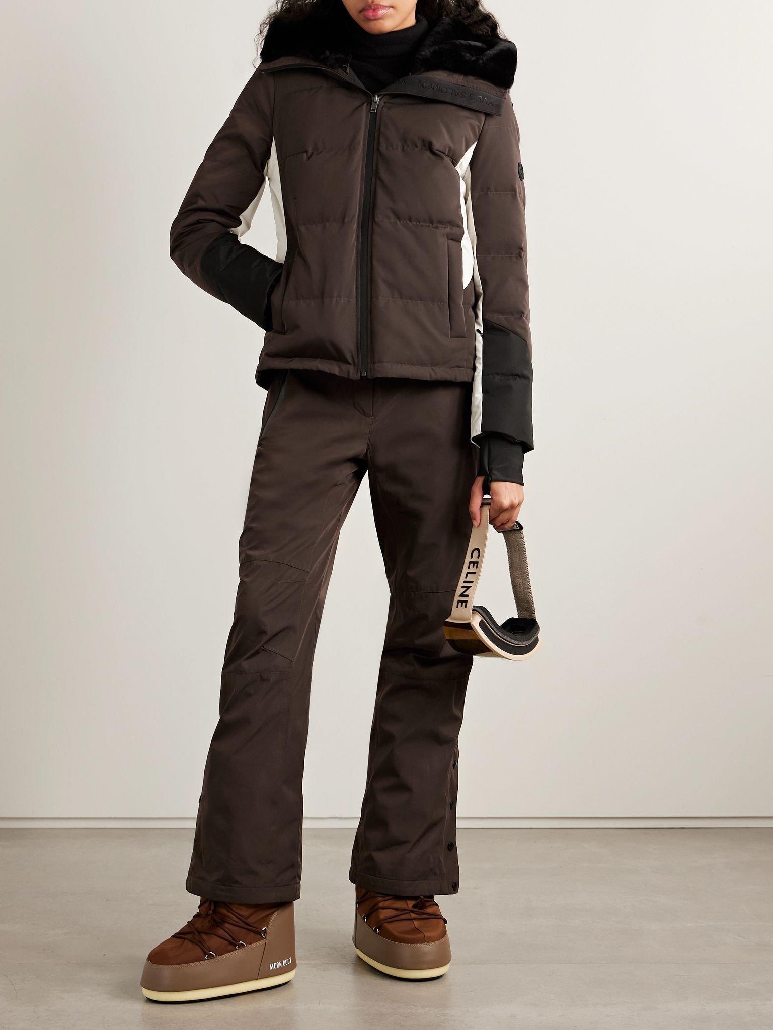 Flared ski pants Brown - 2