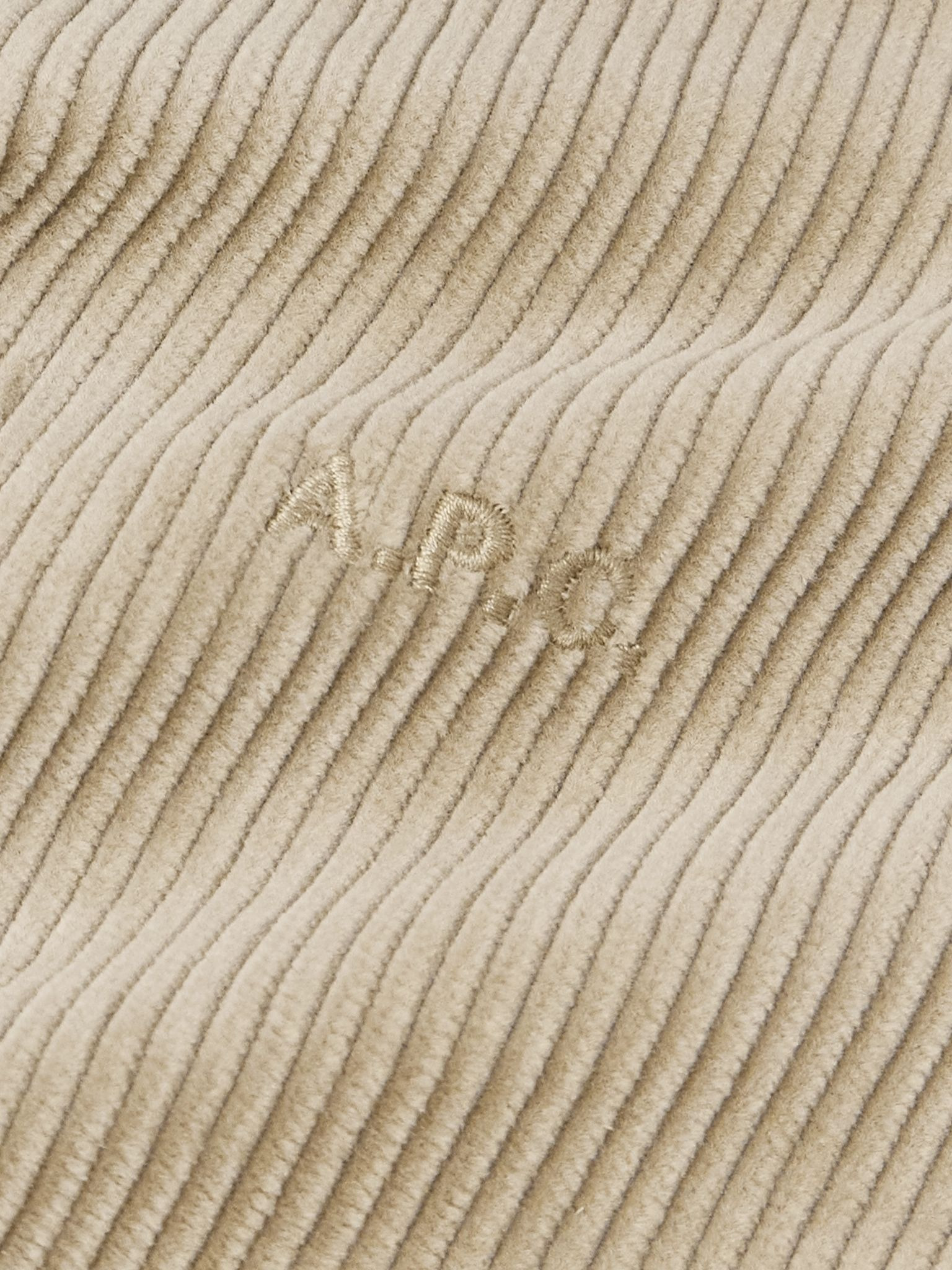 Bobby Logo-Embroidered Cotton-Corduroy Overshirt Beige - 6