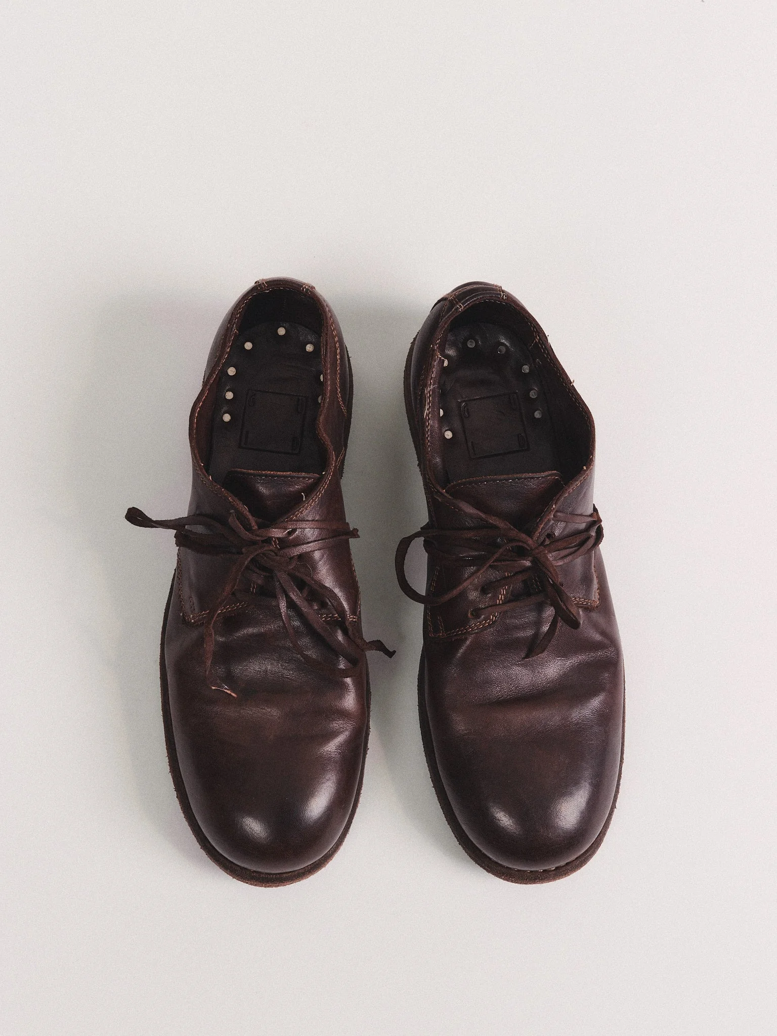 DERBIE SHOES - HORSY - BROWN - 1