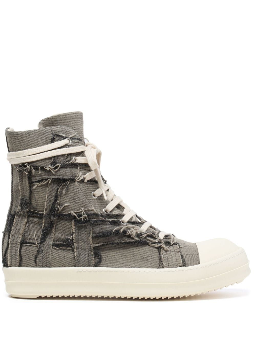 Luxor Slashed frayed-trim sneakers - 1