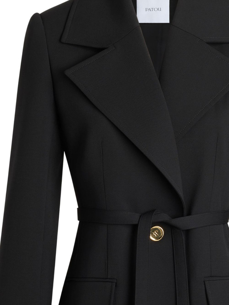 PATOU single-breasted belted wool jacket outlook