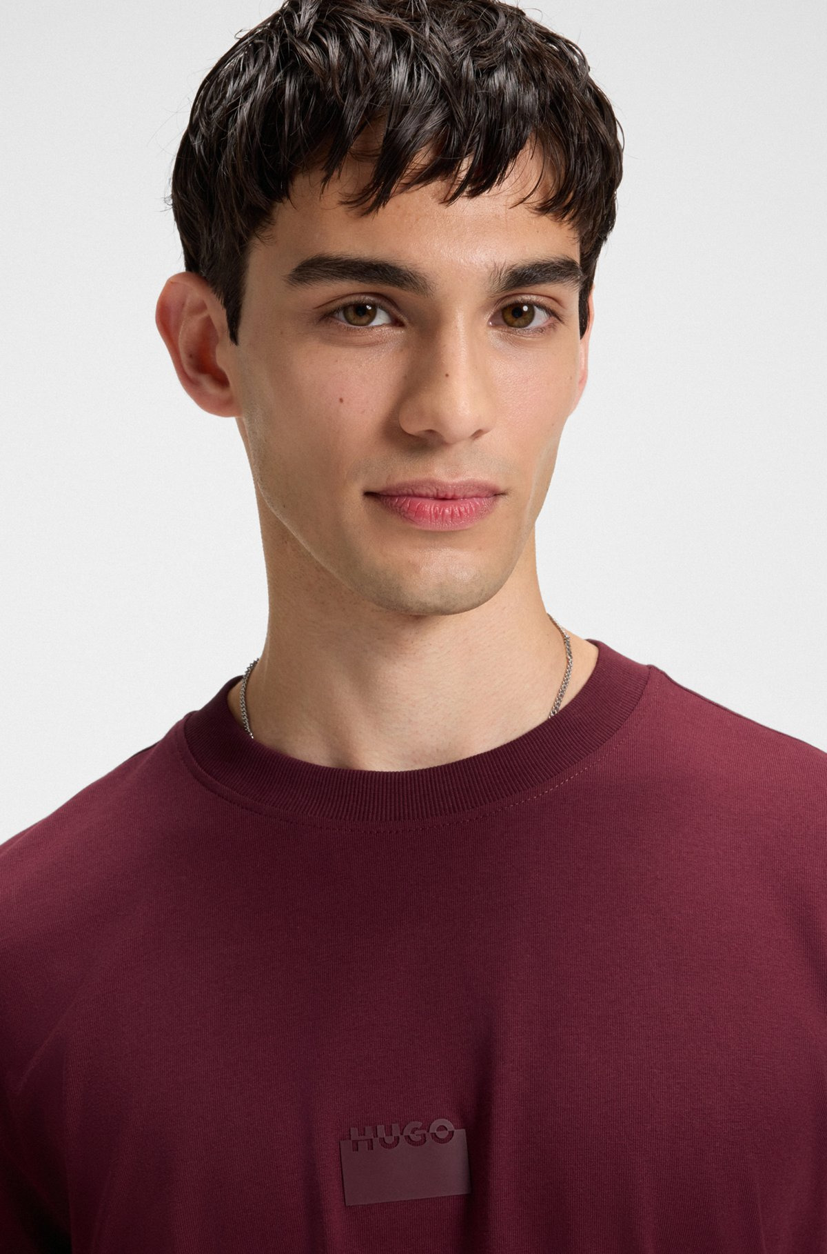 COTTON-JERSEY T-SHIRT WITH SPLIT LOGOS - 3