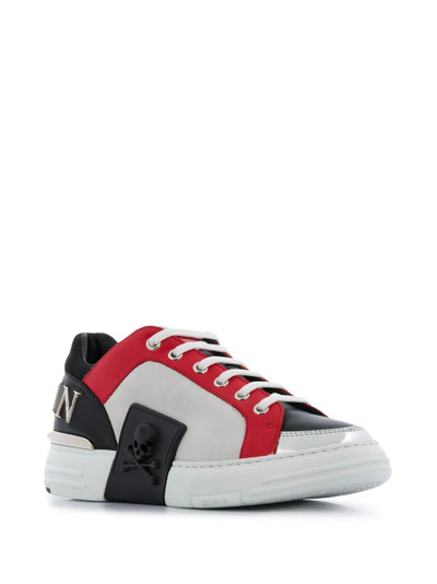 PHILIPP PLEIN Statement panelled low-top sneakers outlook