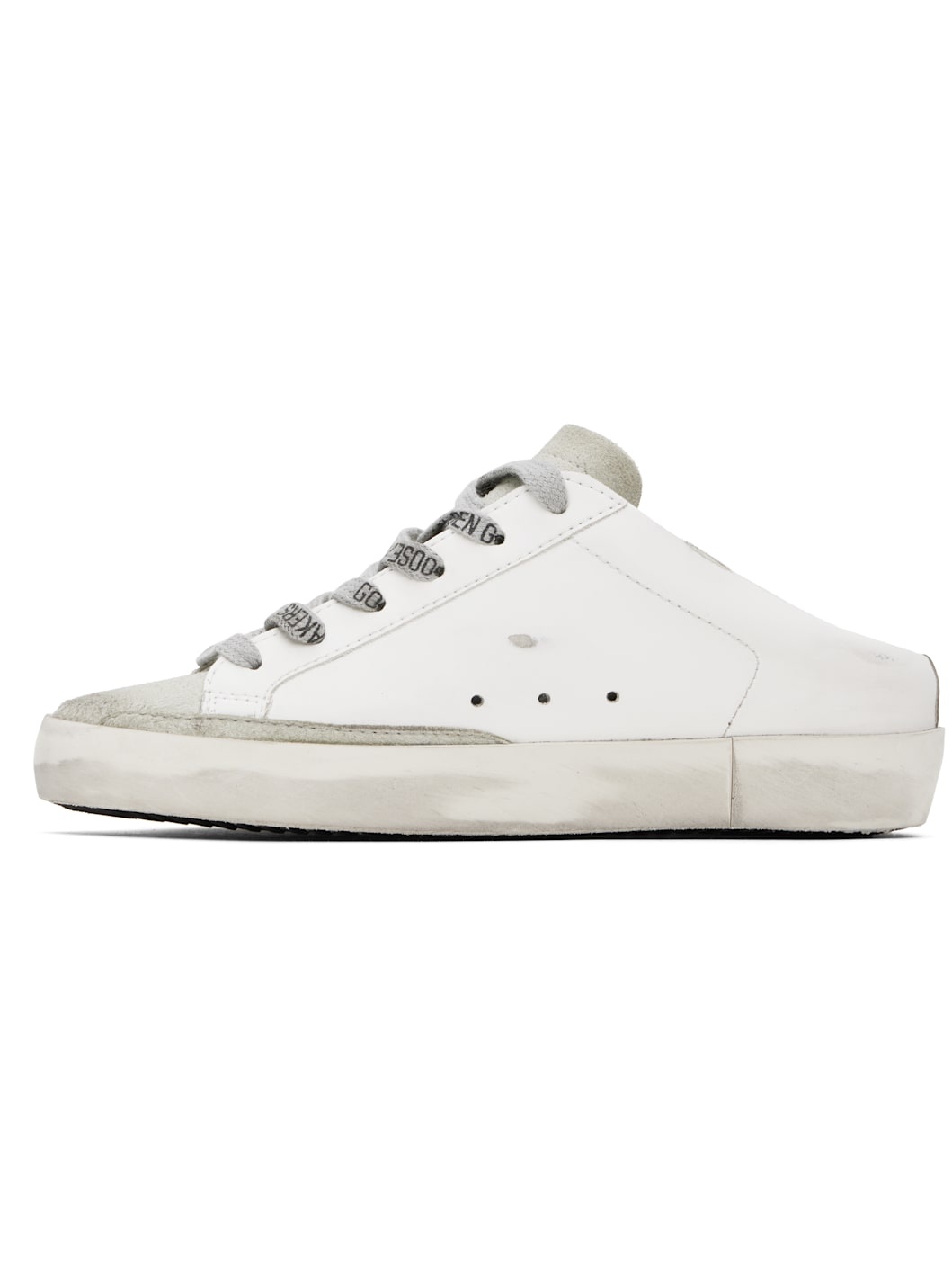 White & Gray Bio-based Super-Star Sabot Sneakers - 3