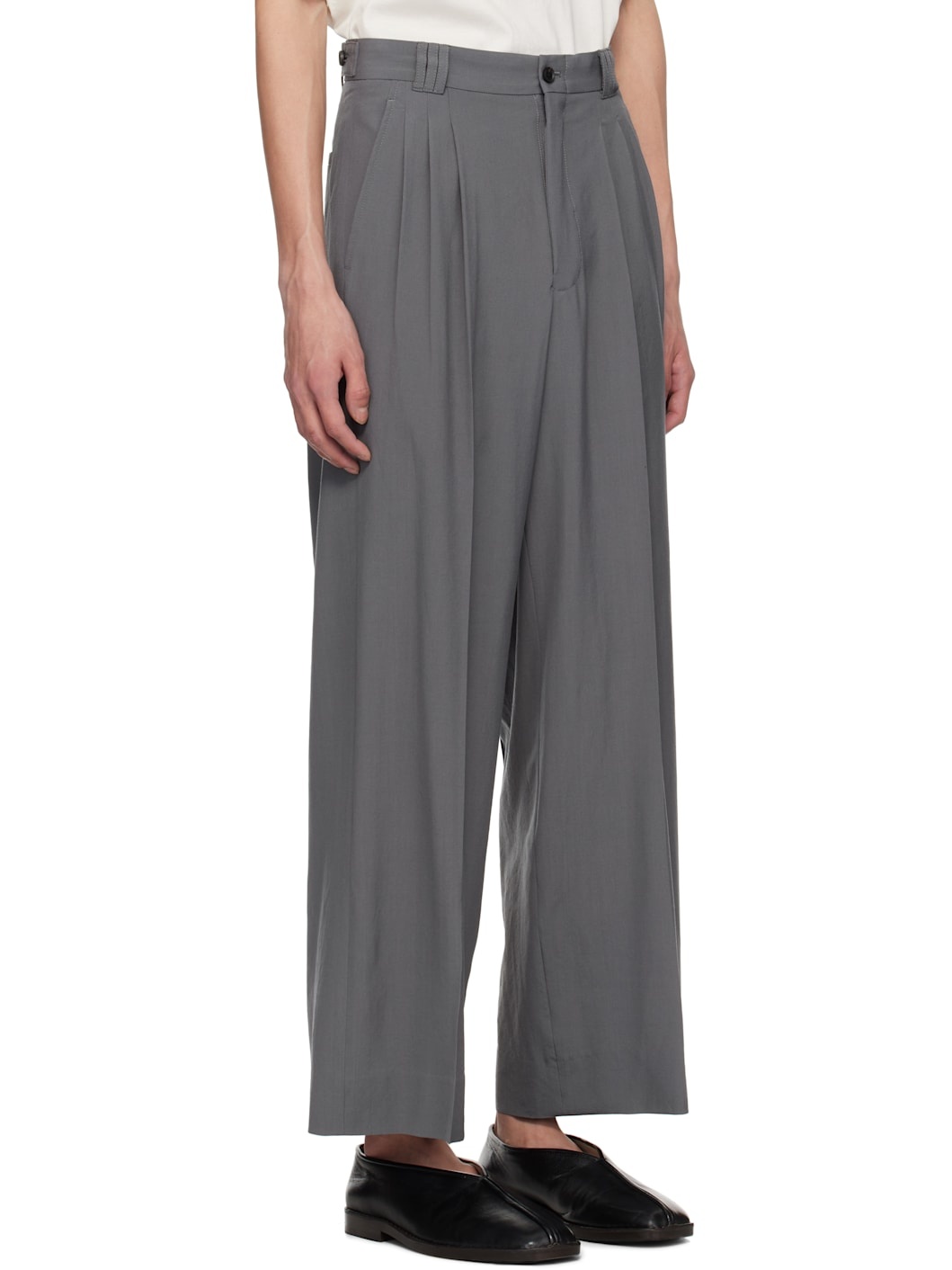 Gray 3Pleated Trousers - 2
