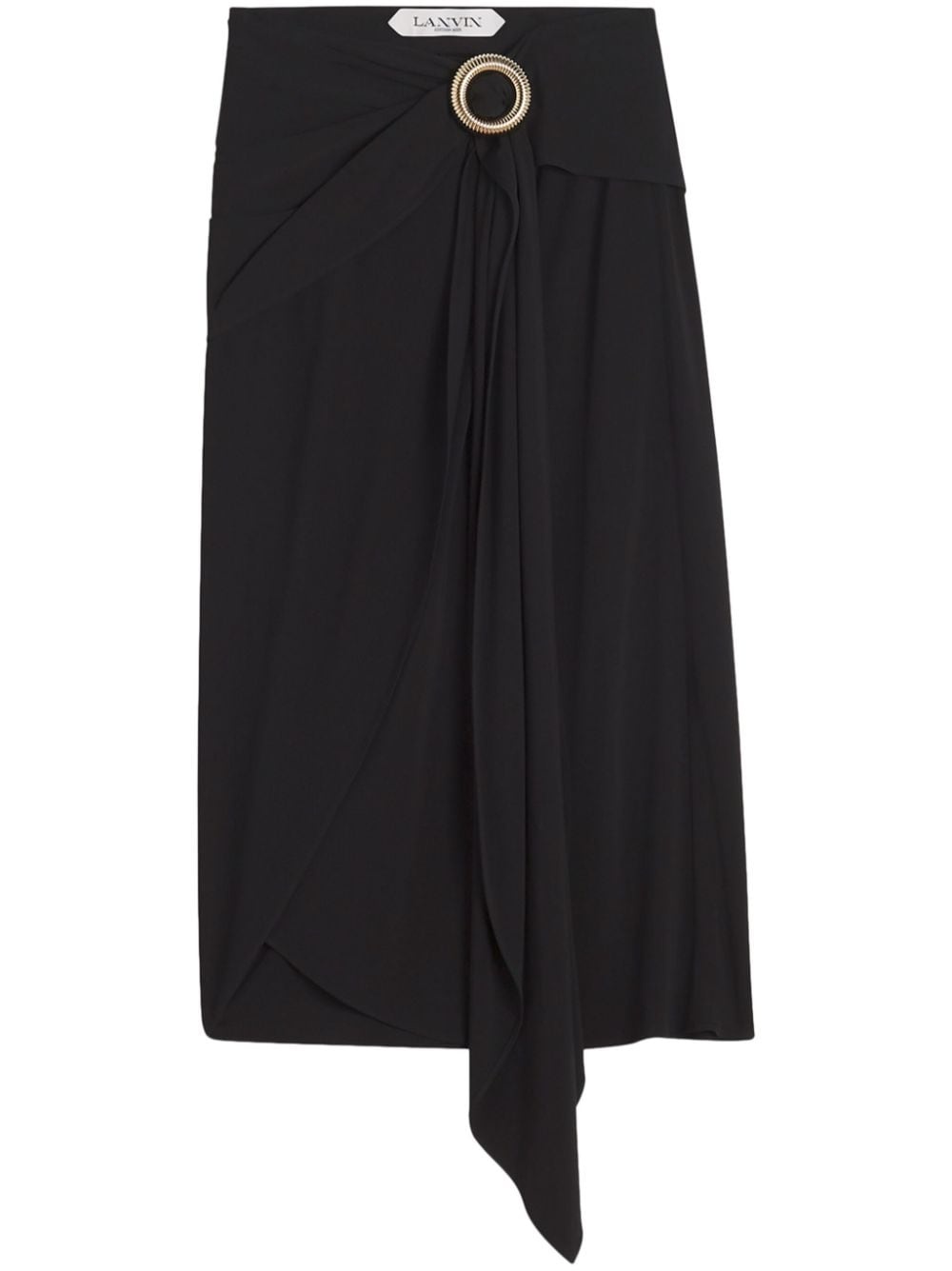 wrap-design midi skirt - 1