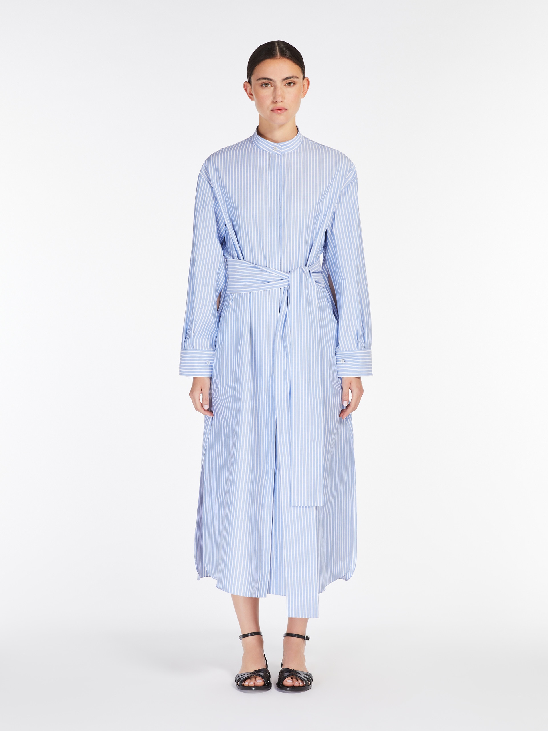 CELESTE Cotton Oxford cloth shirt dress - 3