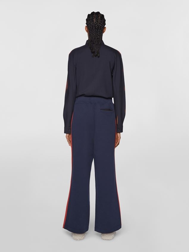 ORGANIC COTTON TROUSERS WITH RIBBED KNIT WAIST - 3