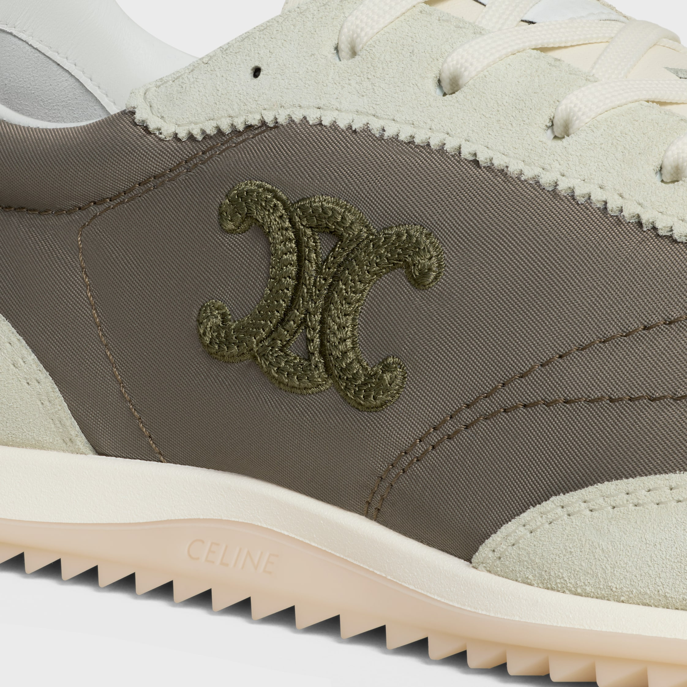 CELINE RACER - LOW TOP SNEAKER IN NYLON, SUEDE CALFSKIN AND CALFSKIN - 5