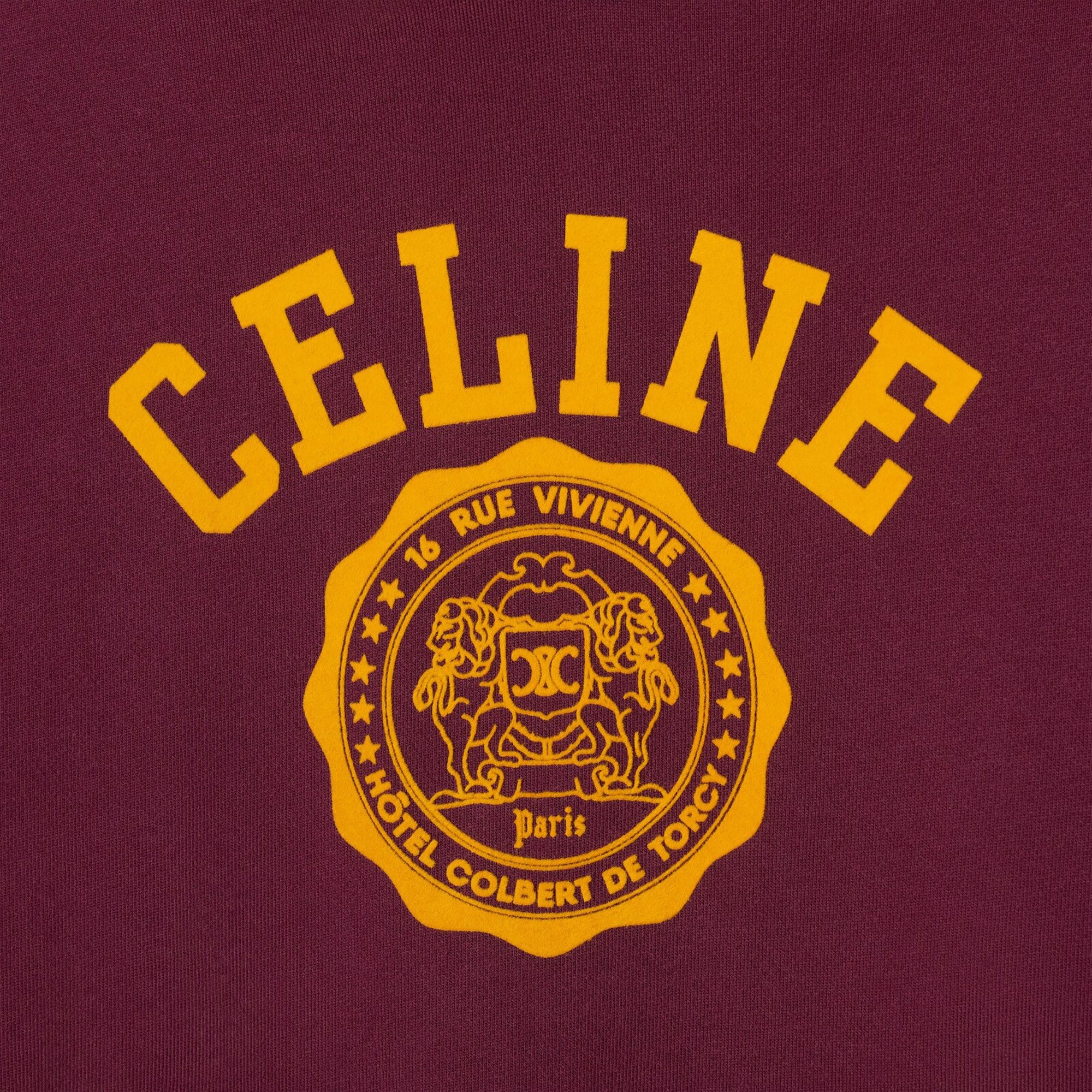CELINE Blason Hoodie 'Bordeaux Cete/Bouton Gold' - 3