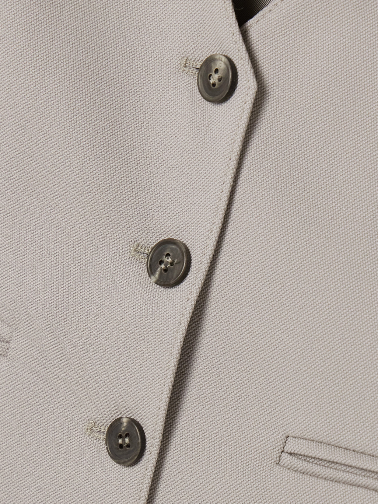 Cropped Grain De Poudre Wool Vest - 4