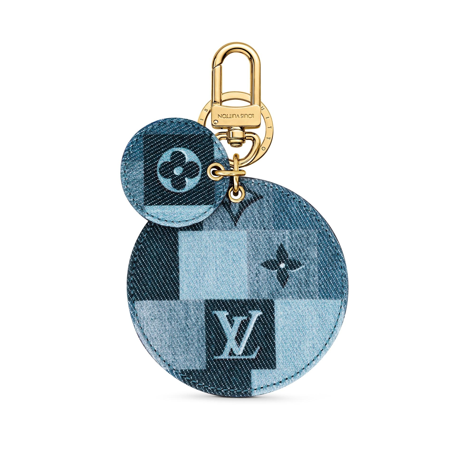 Illustre Denim Patchwork Bag Charm and Key Holder - 1