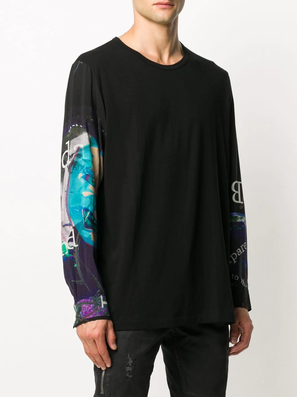 printed sleeves sweatshirt - 3