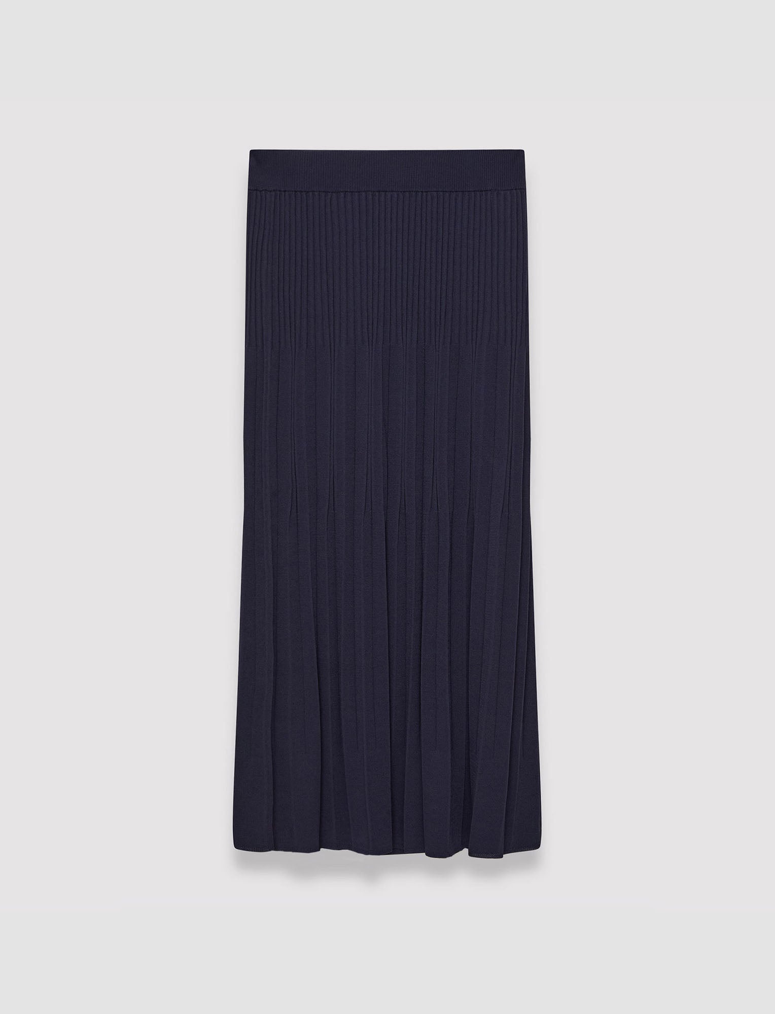 Viscose Ribbed Knitted Skirt - 1