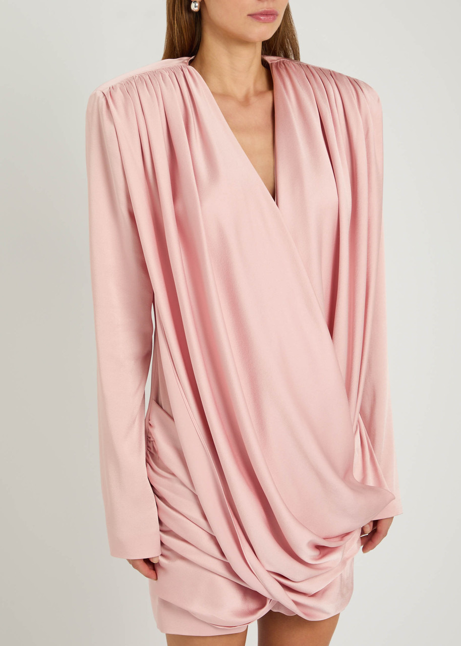 Stella Mccartney Draped Satin-crepe Mini Dress - 2