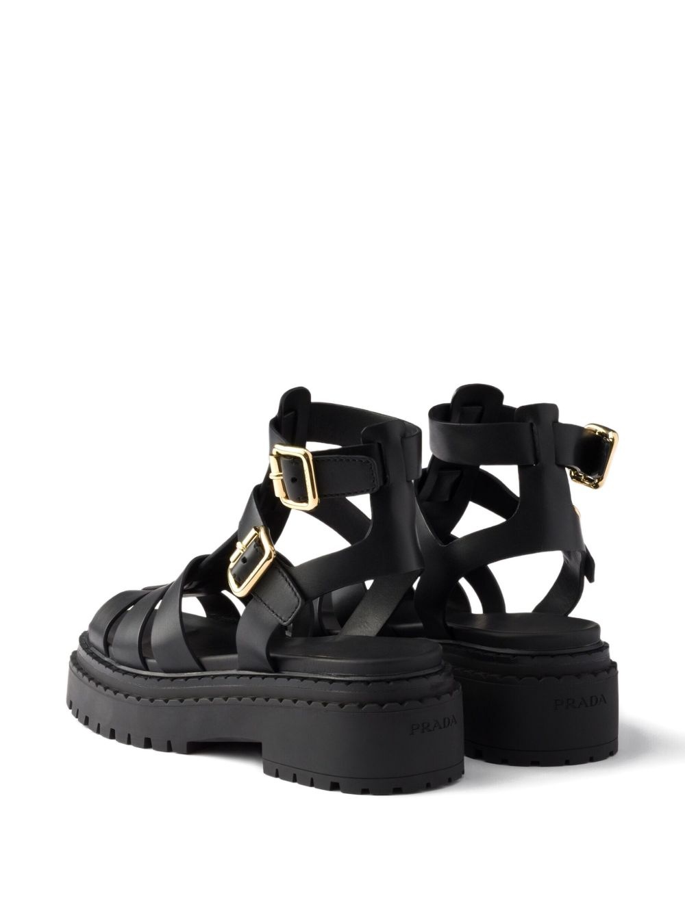 55mm leather buckle-strap sandals - 4