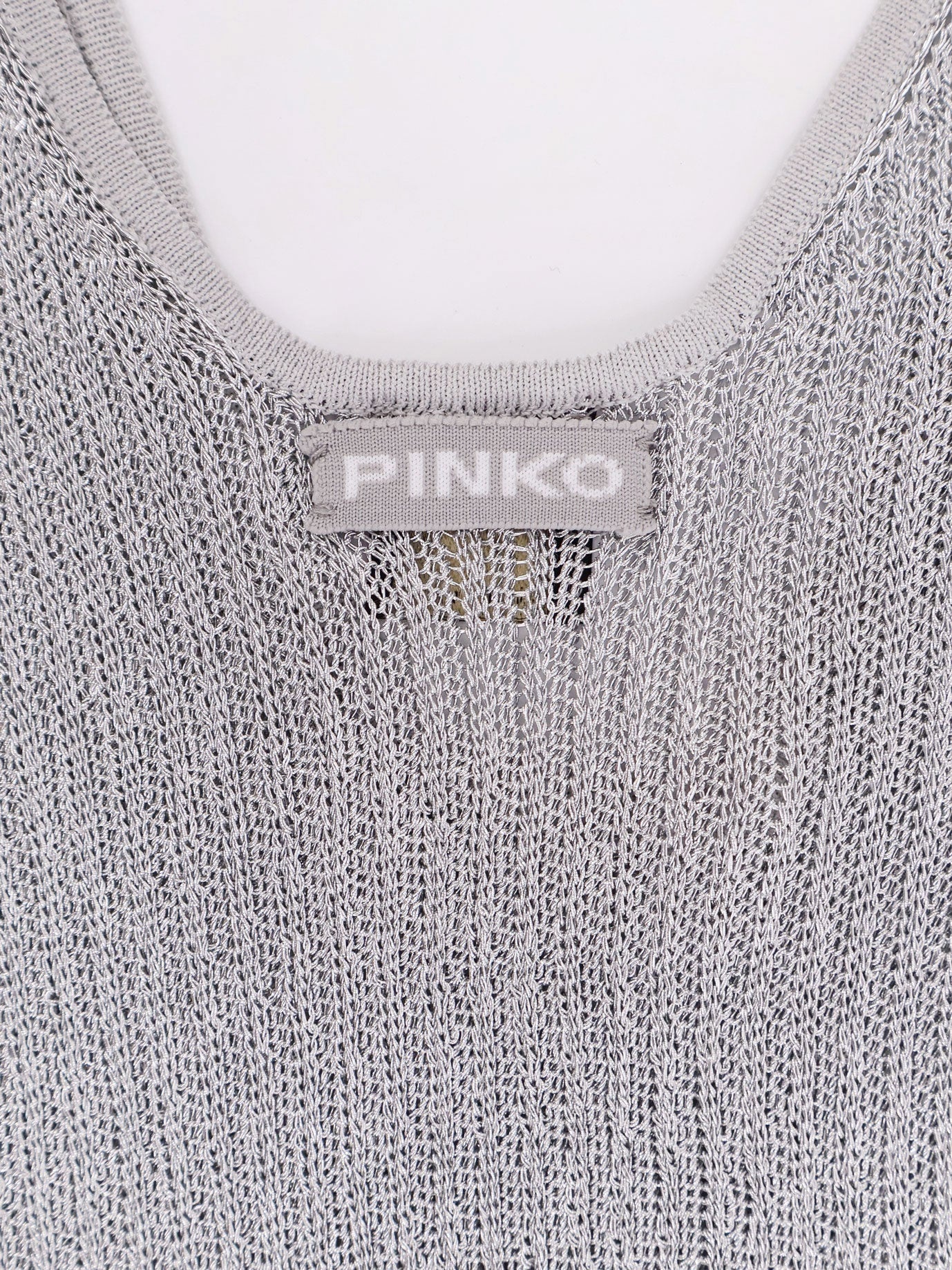 Pinko Noha Viscose And Metallized Fibre Tank Top - 3