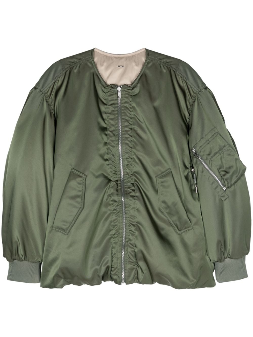 Wooyoungmi collarless reversible bomber jacket | REVERSIBLE