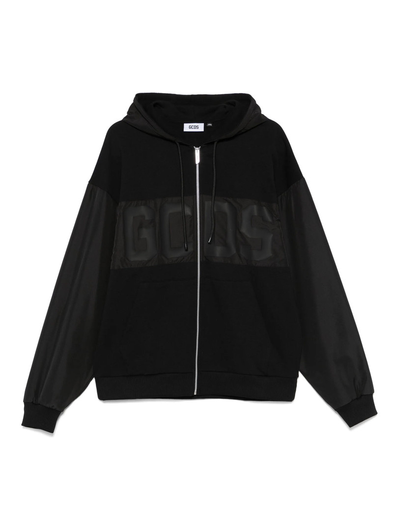 로고 zip-fastening 후드 - 1