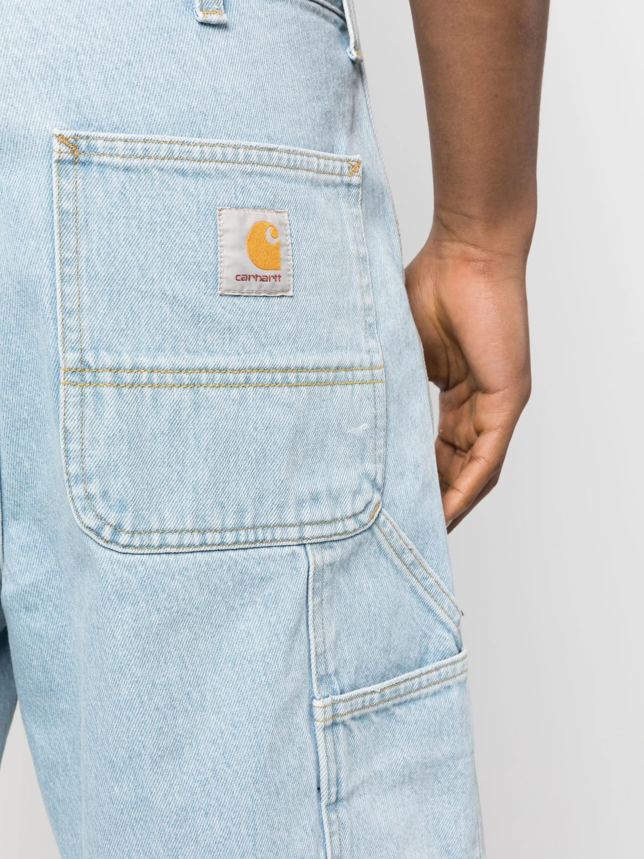 Logo-patch Denim Cargo Shorts - 4