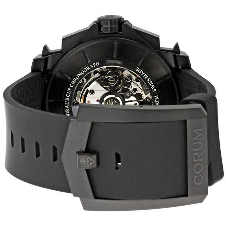 Corum - Pre-owned Corum Admirals Cup Chronograph Grey with Geneva Striping Dial Men's Watch 960.101.94/0371  - 3