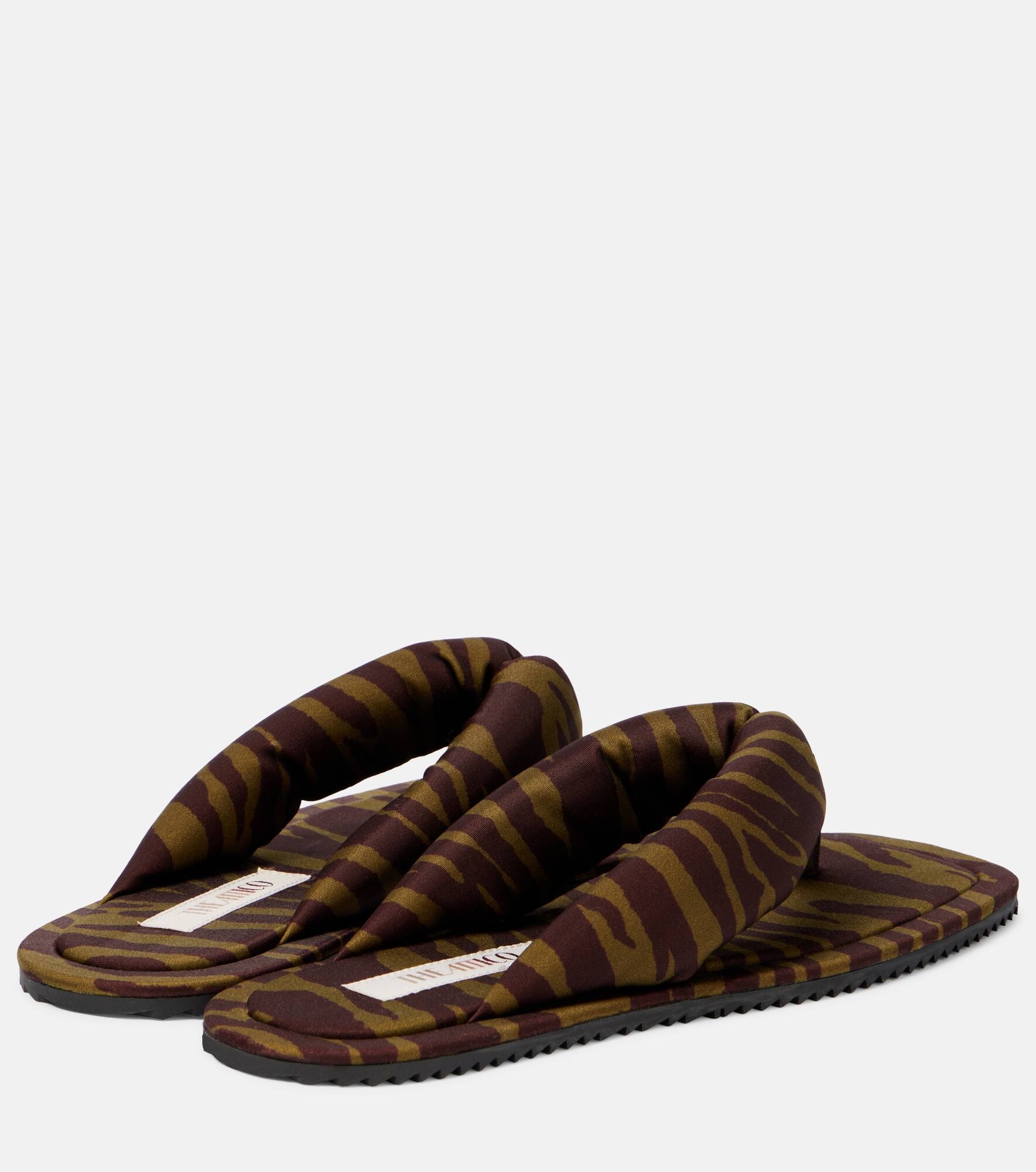 Indie zebra-print thong sandals - 2