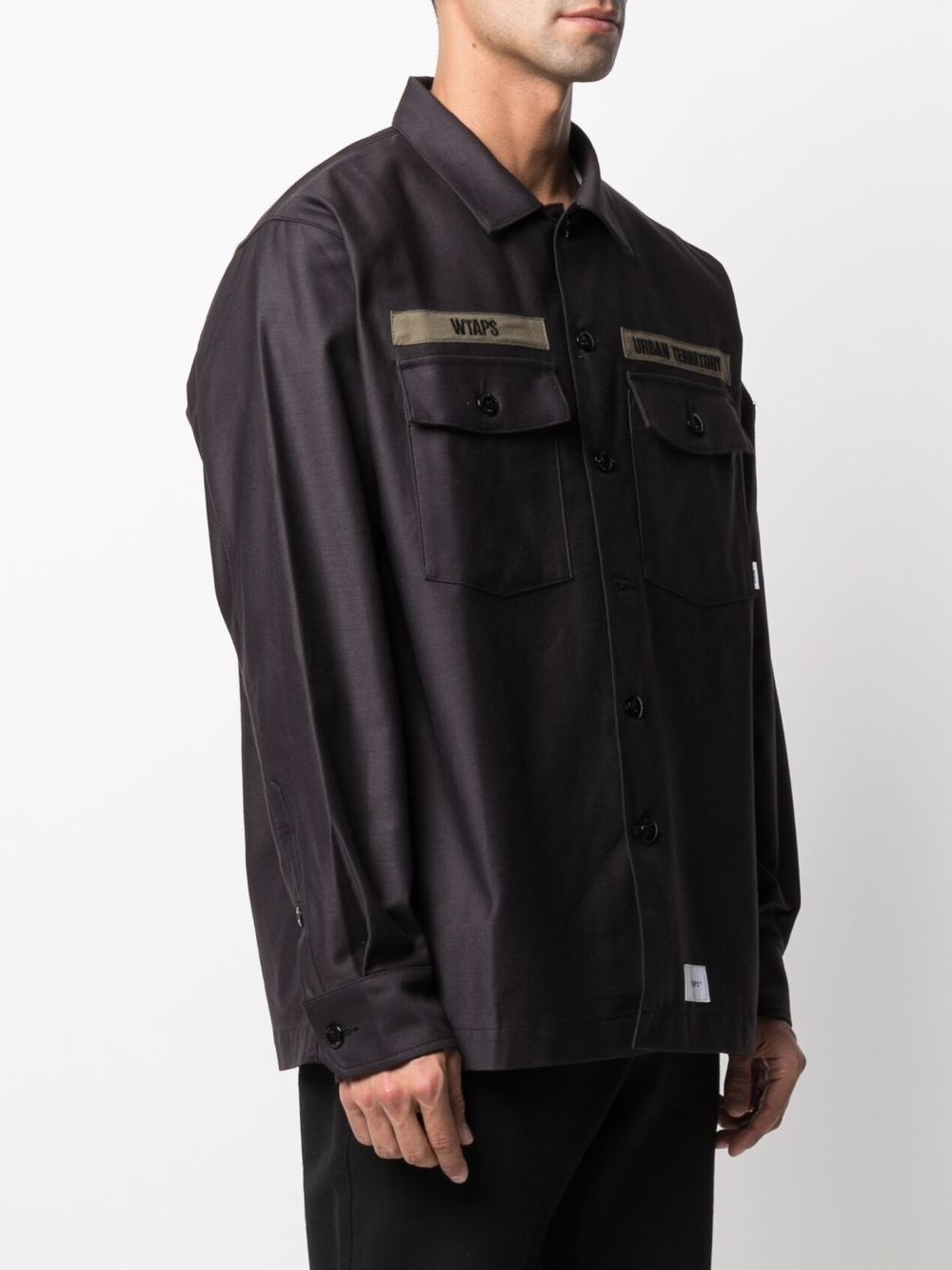 military-style long-sleeve shirt - 3