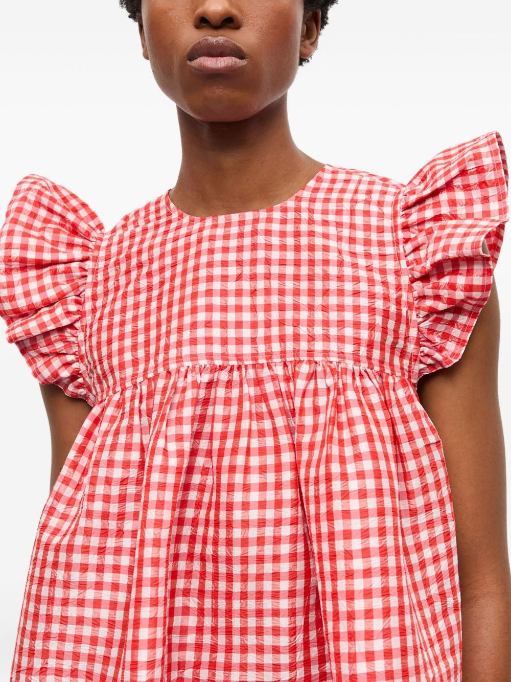 gingham-print dress - 4