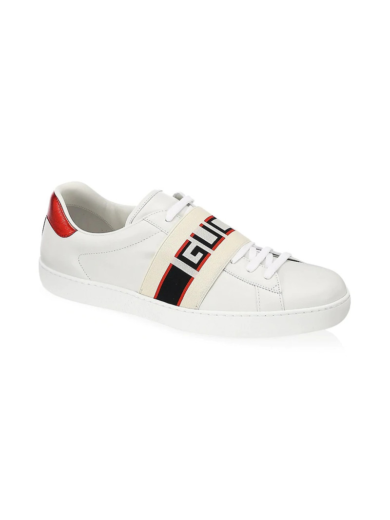 Gucci stripe leather sneaker - 1