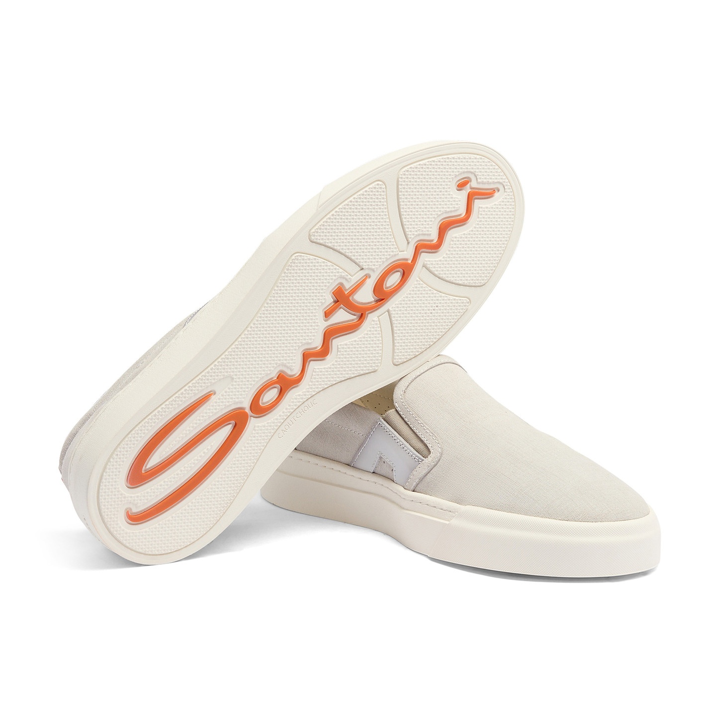 Men's grey suede slip-on sneaker - 4