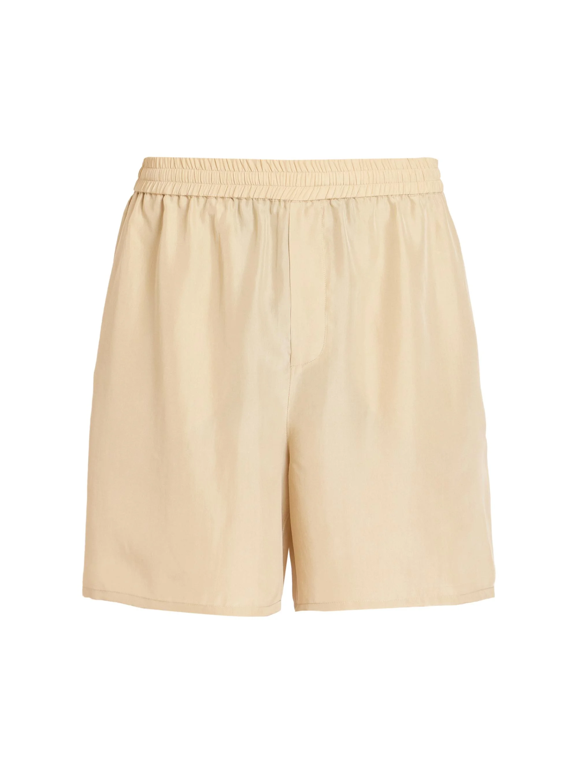 Men's Sun Embroidered Silk Pajama Shorts - Beige Clair Marron - 1