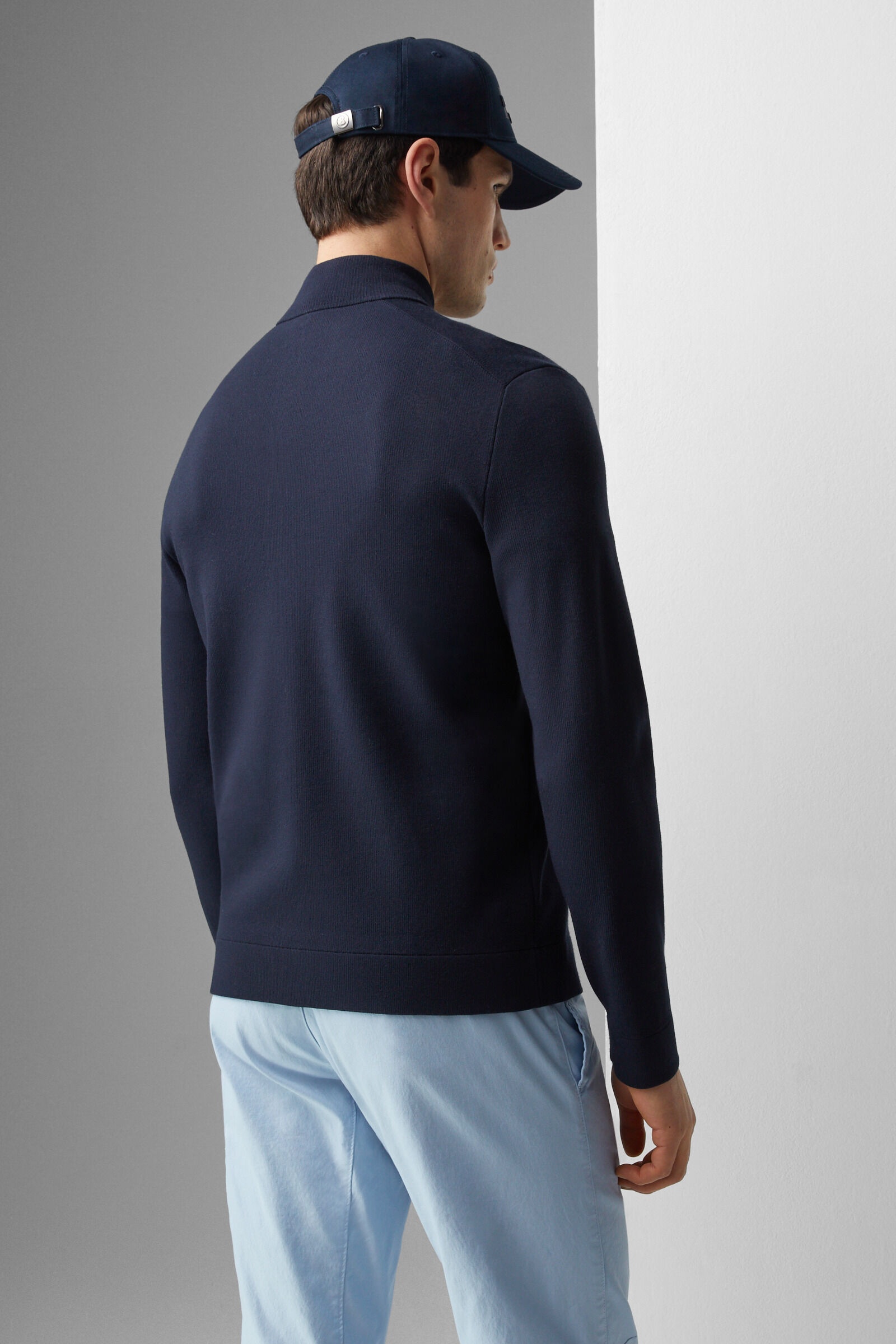 Lennard Half-zip pullover in Navy blue - 3