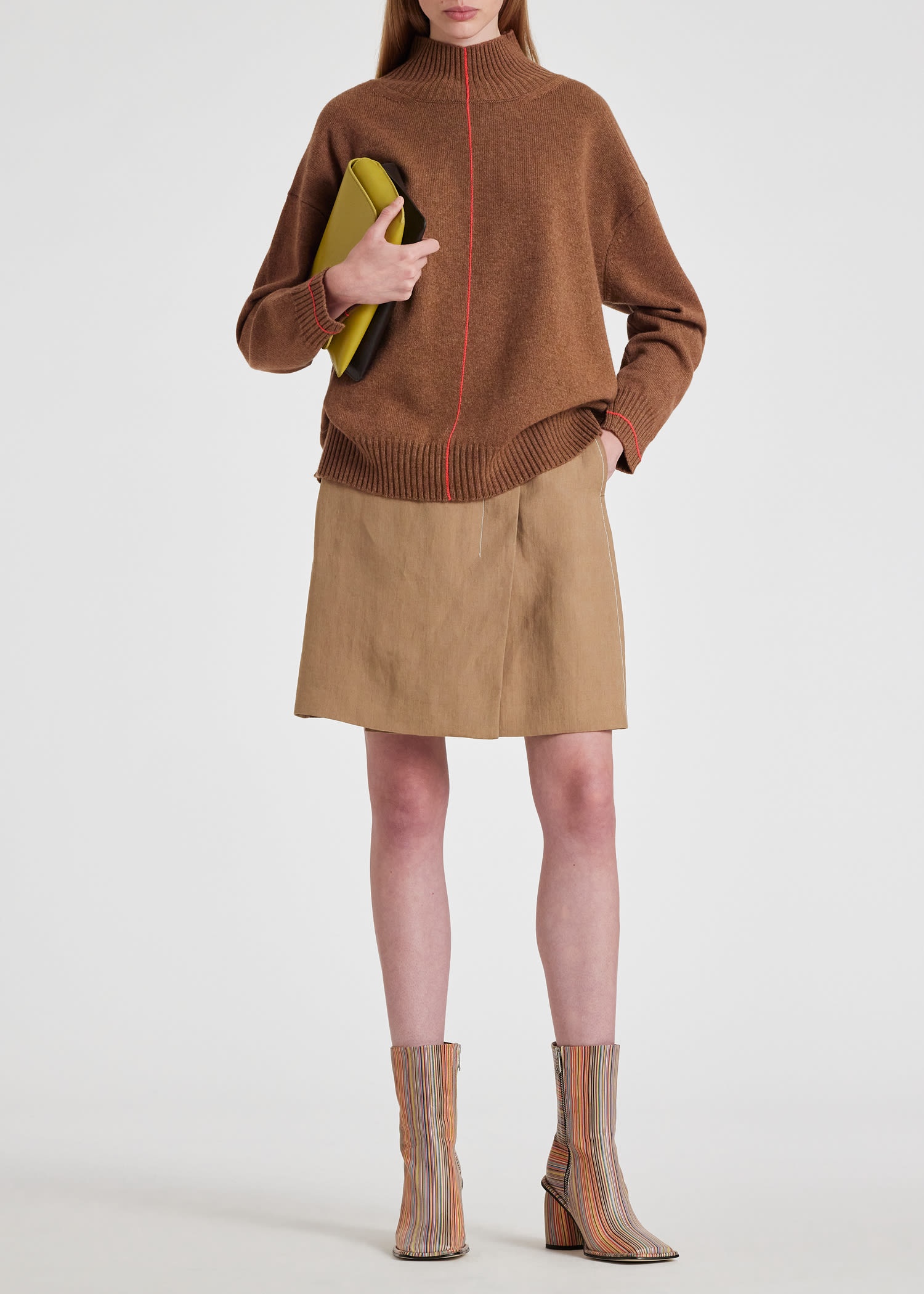 Wool Contrast Trim Sweater - 5