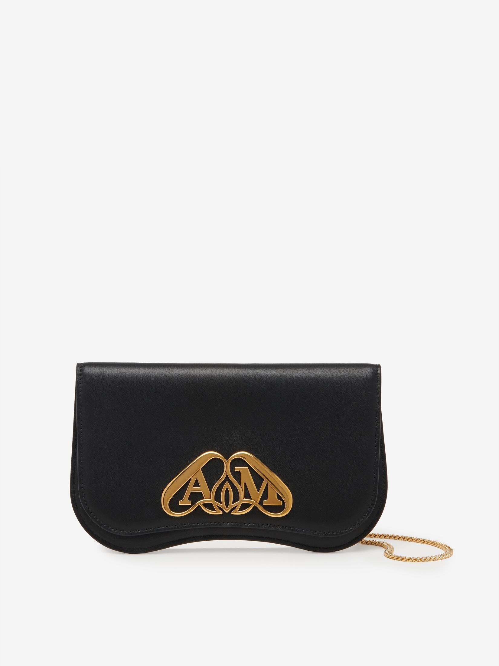 Women's The Seal Phone Mini Bag With Chain in Black - 3