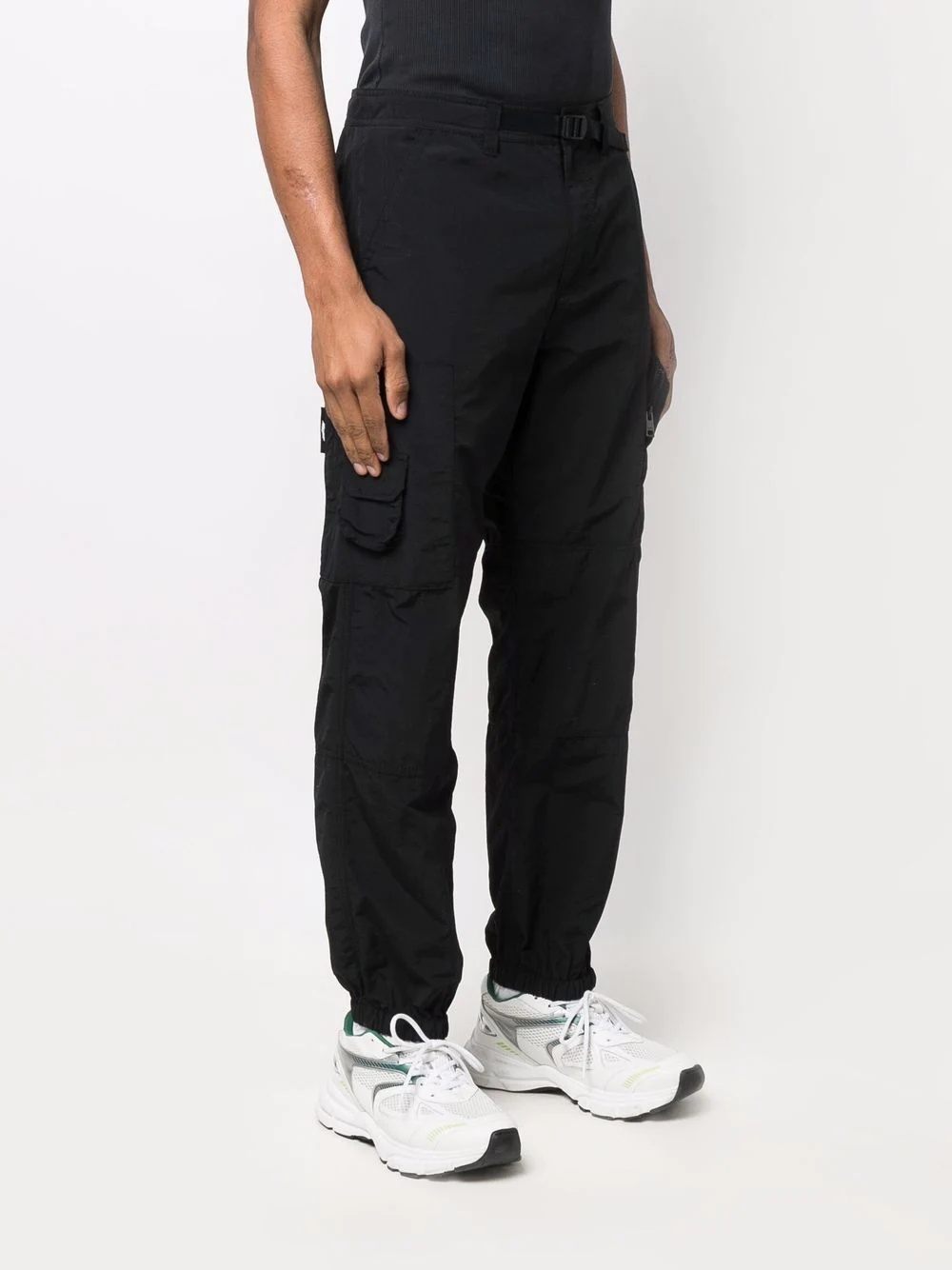 high-waisted cargo trousers - 3