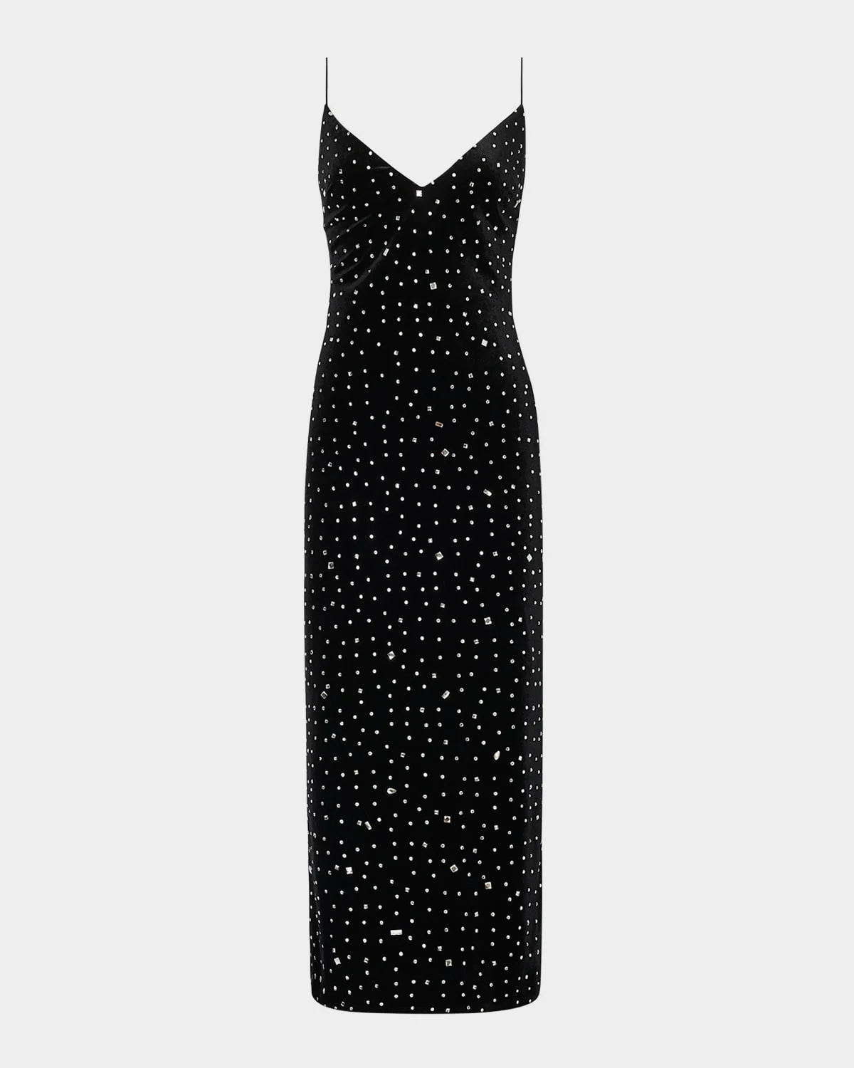 Ivy Crystal-Embellished Velvet Midi Dress - 1