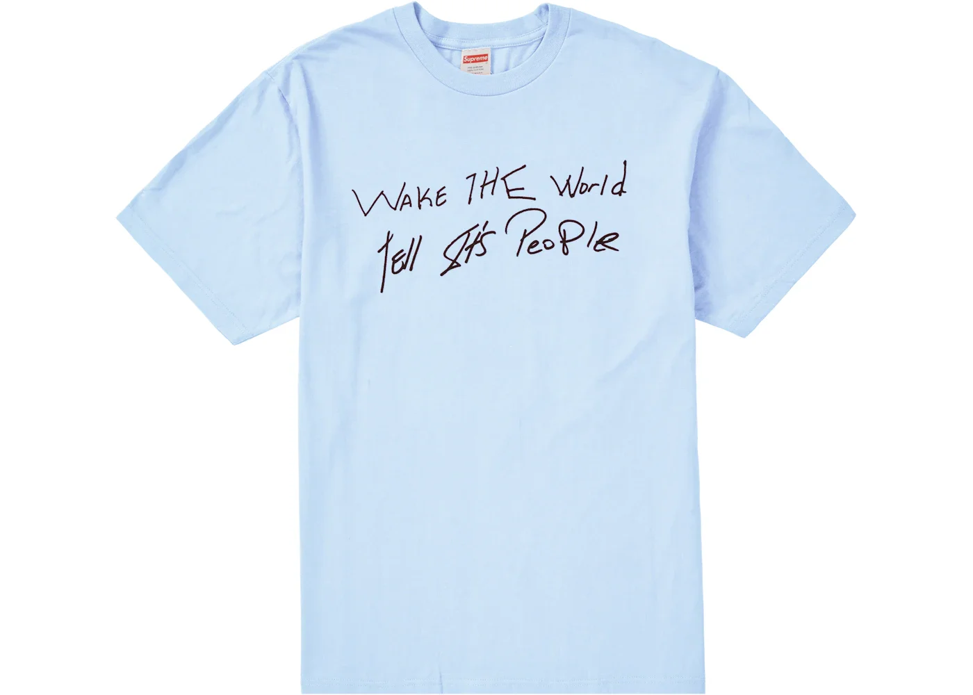 Supreme Supreme Buju Banton Wake The World Tee Light Blue
