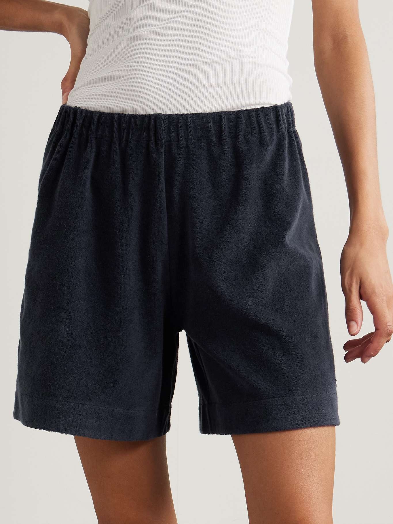Sauna cotton-terry shorts Midnight blue - 3
