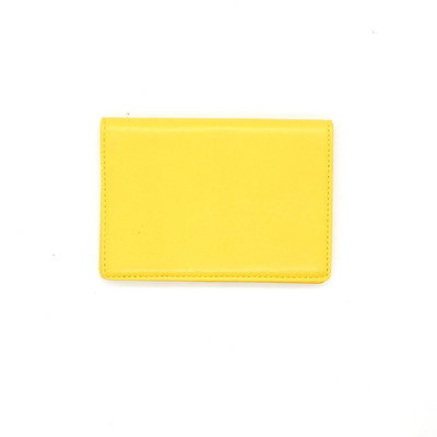 Yohji Yamamoto Bi-Fold Card Holder in Yellow outlook