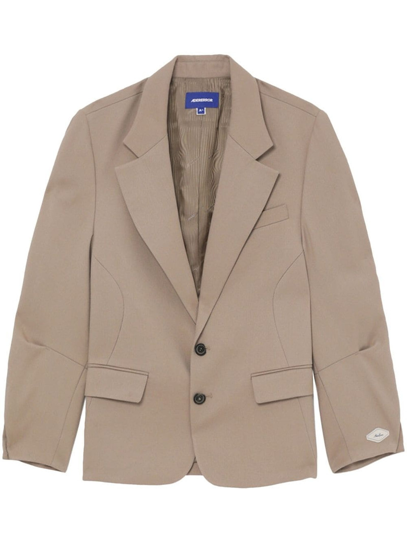 long-sleeved wool blazer 1