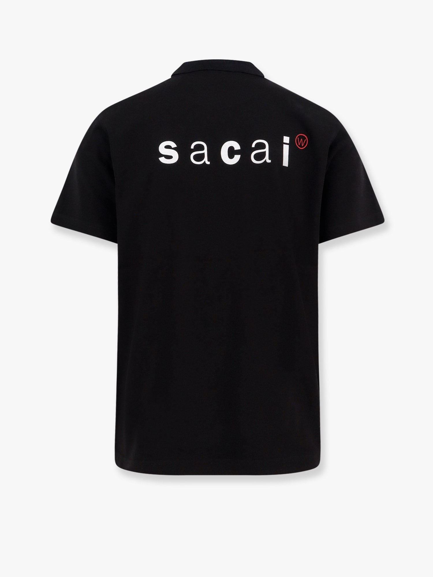 Sacai Men Cotton T-Shirt With Logo On The Back - 4