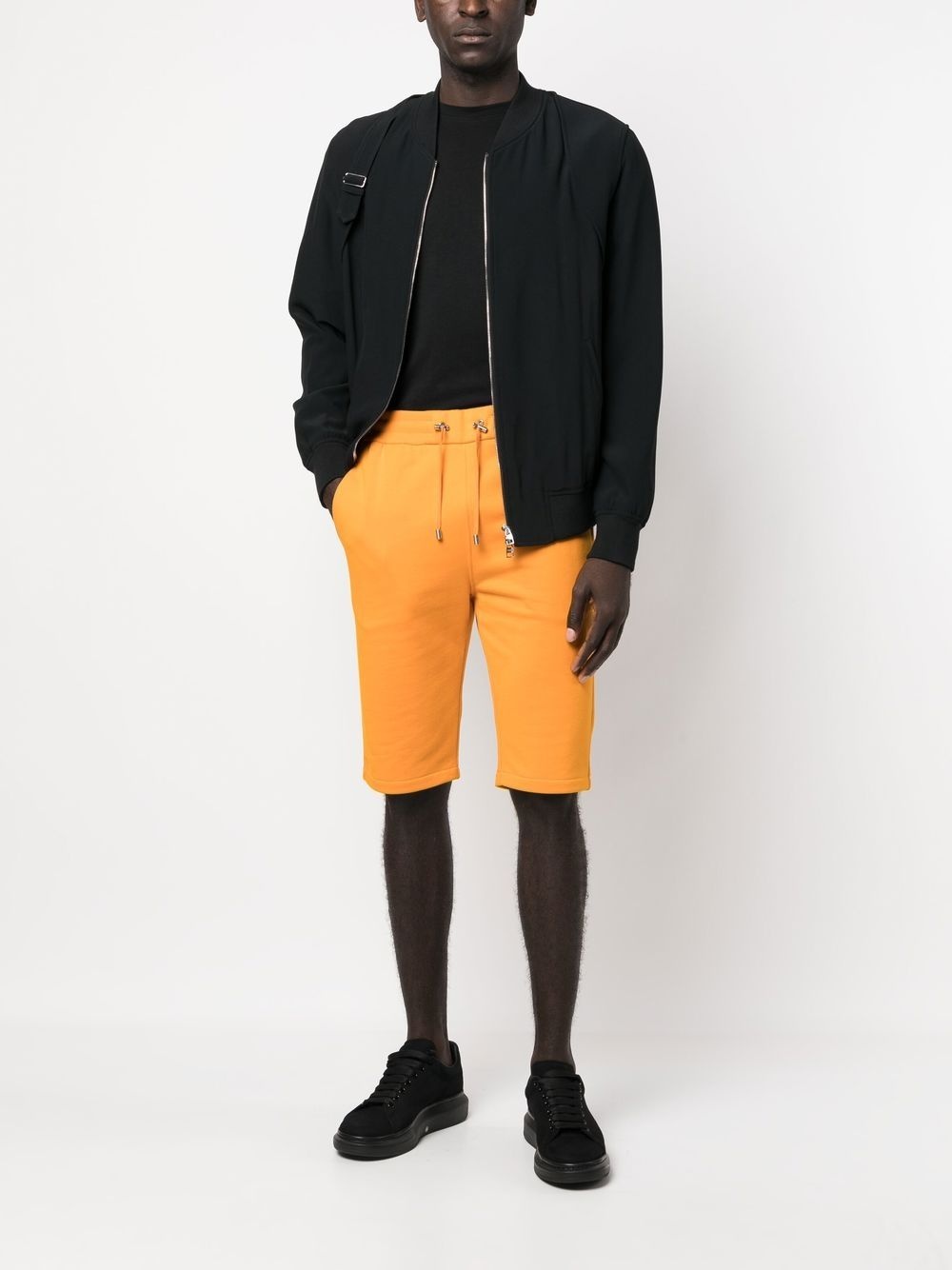drawstring-waist cotton shorts - 2