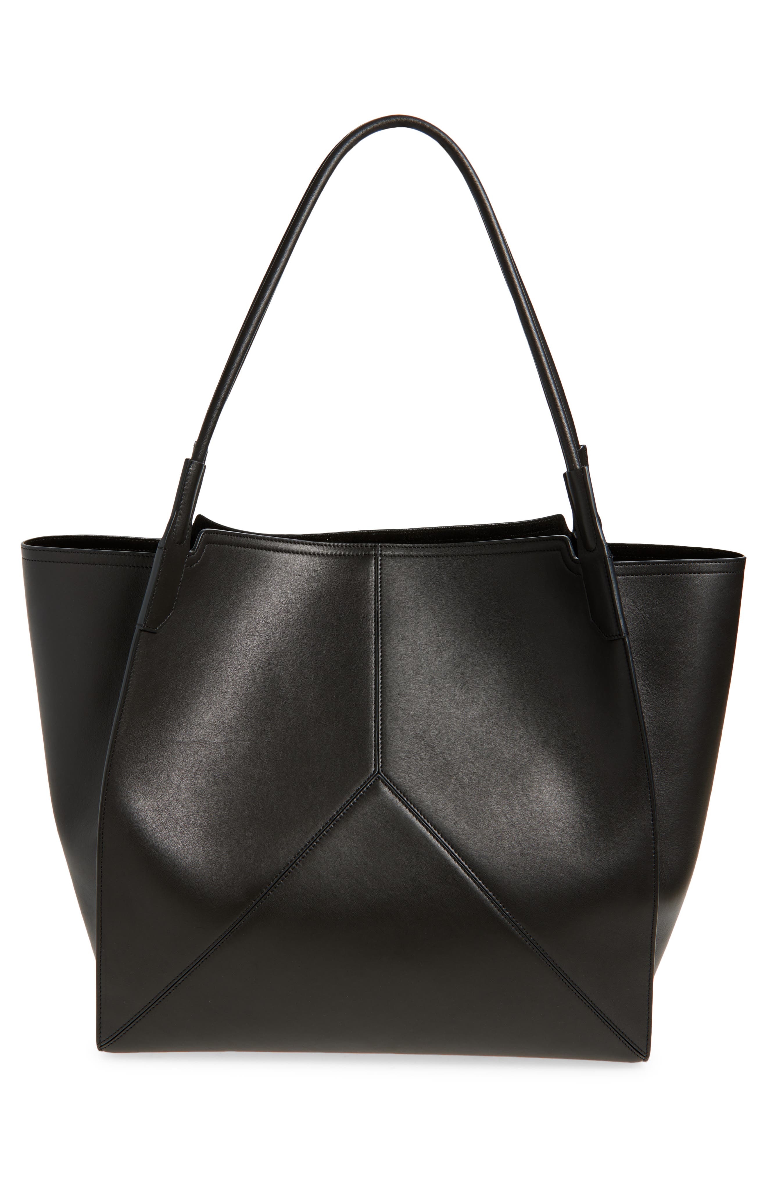 Victoria Beckham Victoria Leather Tote in Black at Nordstrom - 4